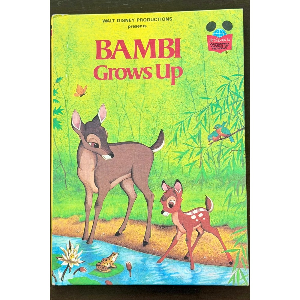 Vintage 1979 Disney Bambi Grows Up Hardcover Book Wonderful World of Reading